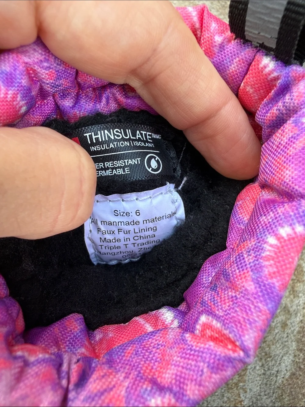 Northside- Frosty Mid Insulated Snow Boot Toddler Pink-Purple Hearts, size 6